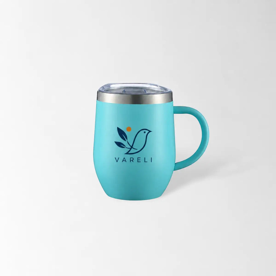 custom blue stainless steel mug