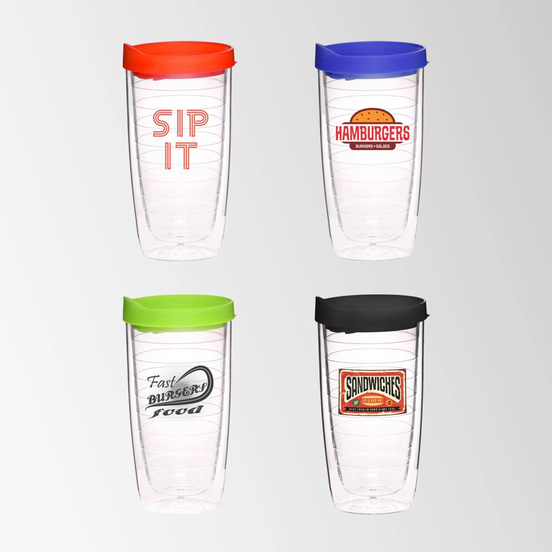 multi color clear plastic tumblers with lids collection