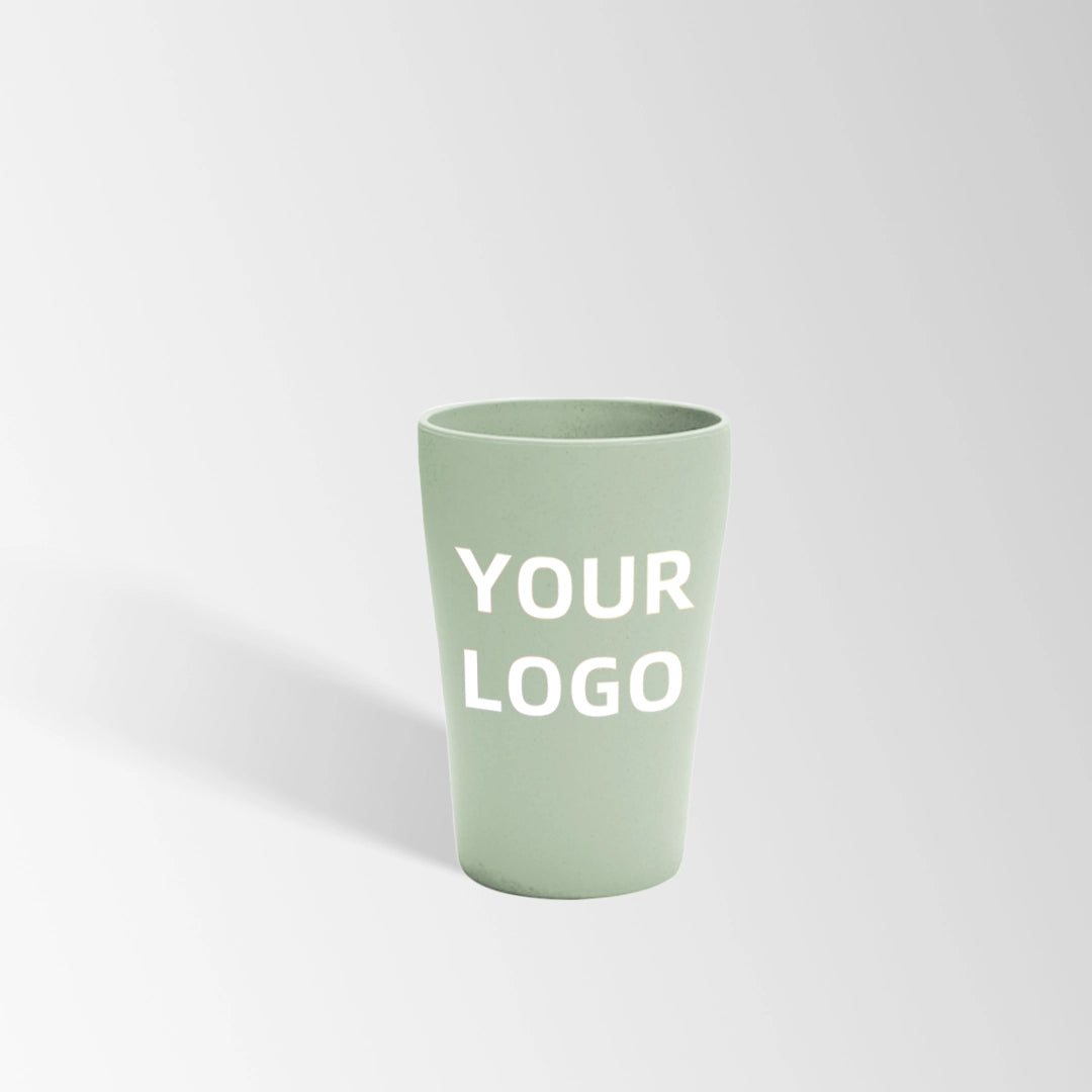 light green slim wheat straw reusable plastic cup