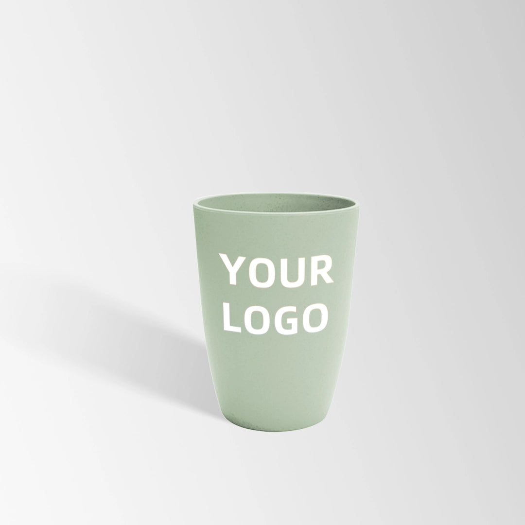 light green wheat straw reusable plastic cup