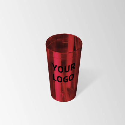 red SAN plastic textured tumbler custom logo