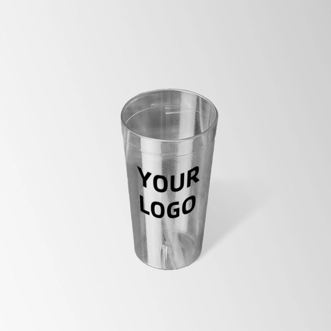 grey SAN plastic textured tumbler custom logo