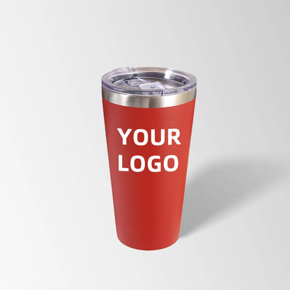 Red double wall tumbler custom logo