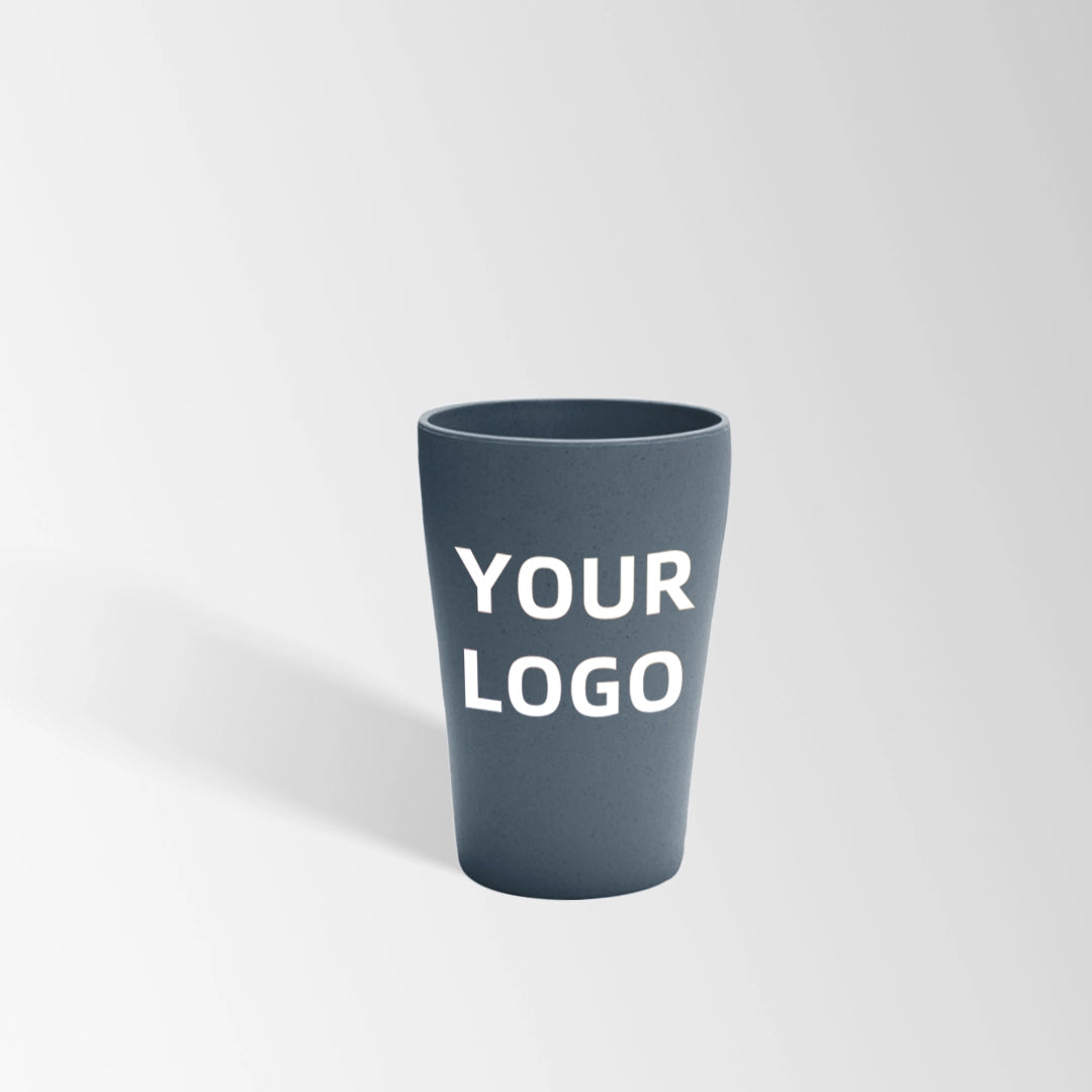 dark blue slim wheat straw reusable plastic cup custom logo