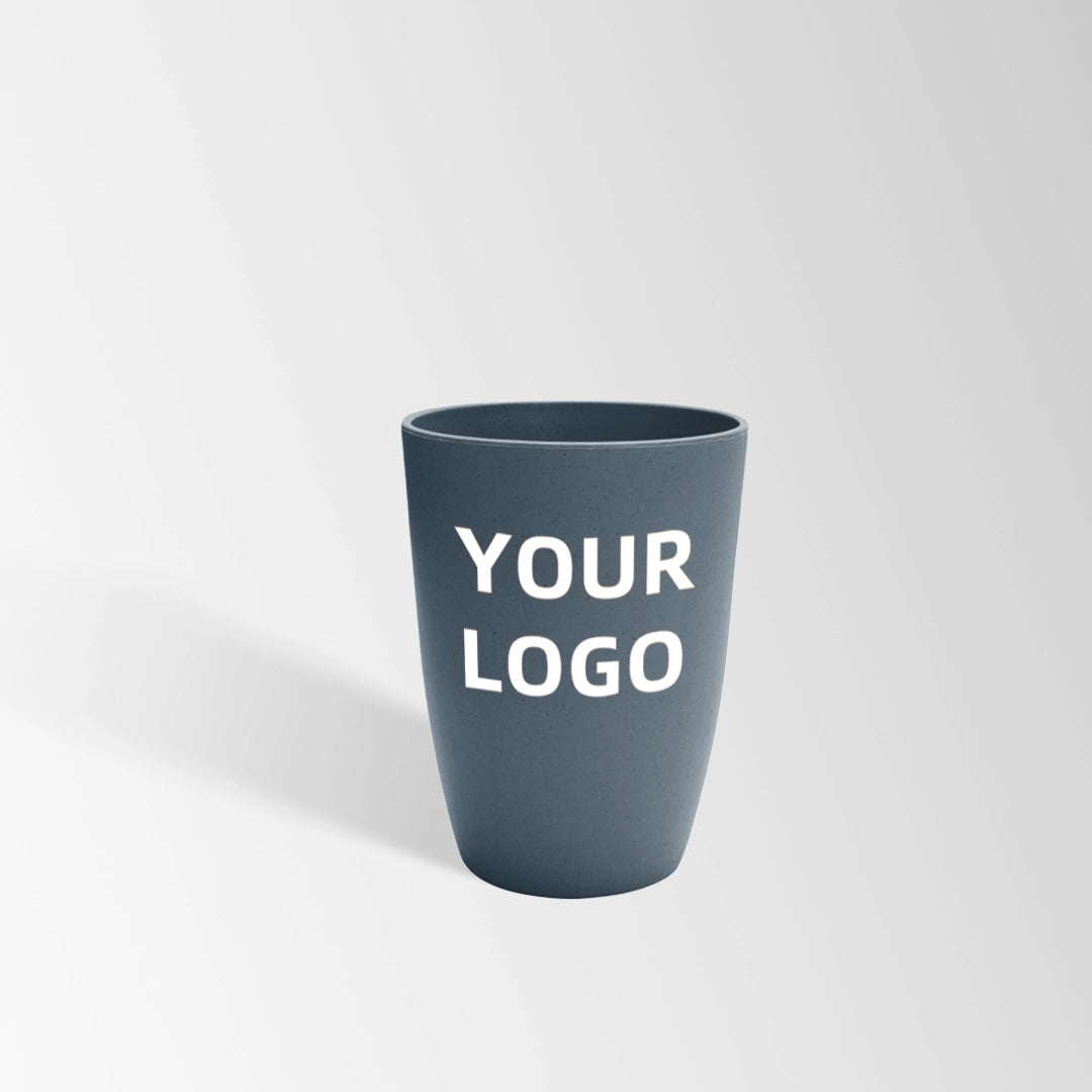 dark blue wheat straw reusable plastic cup custom logo