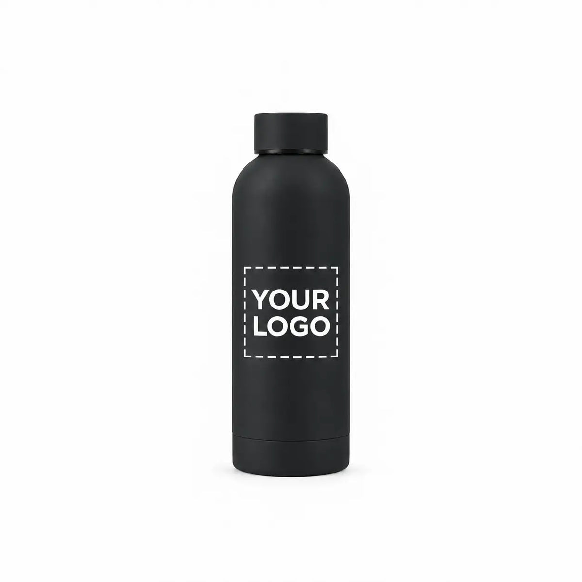 17 oz. Black insulated water bottle custom logo