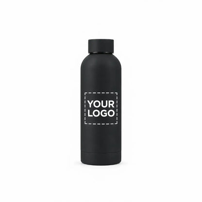 17 oz. Black insulated water bottle custom logo