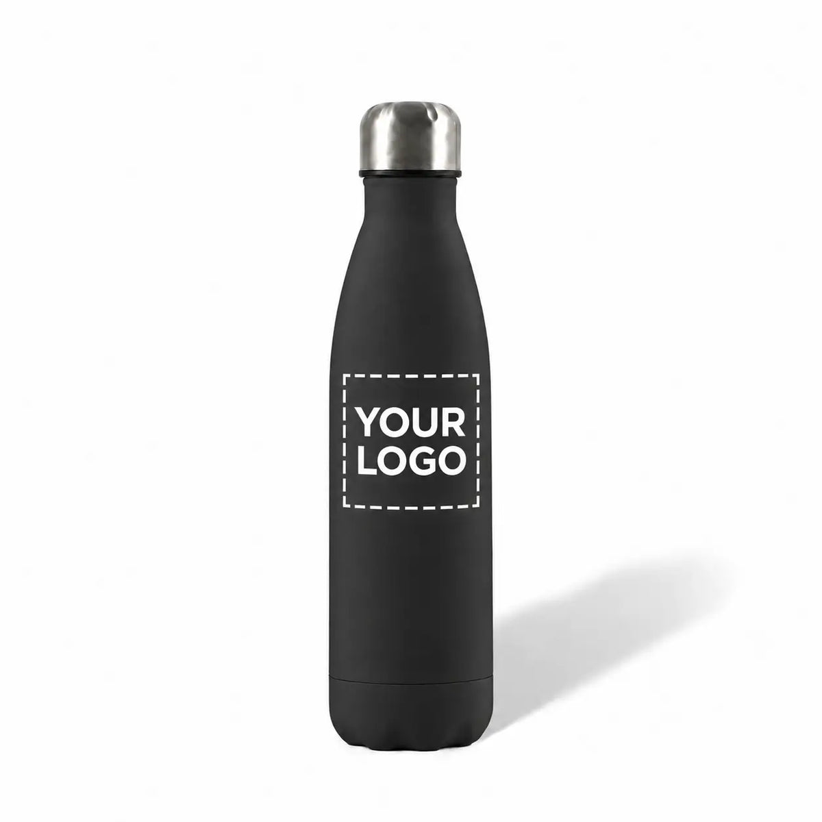 17 oz. black stainless steel water bottle