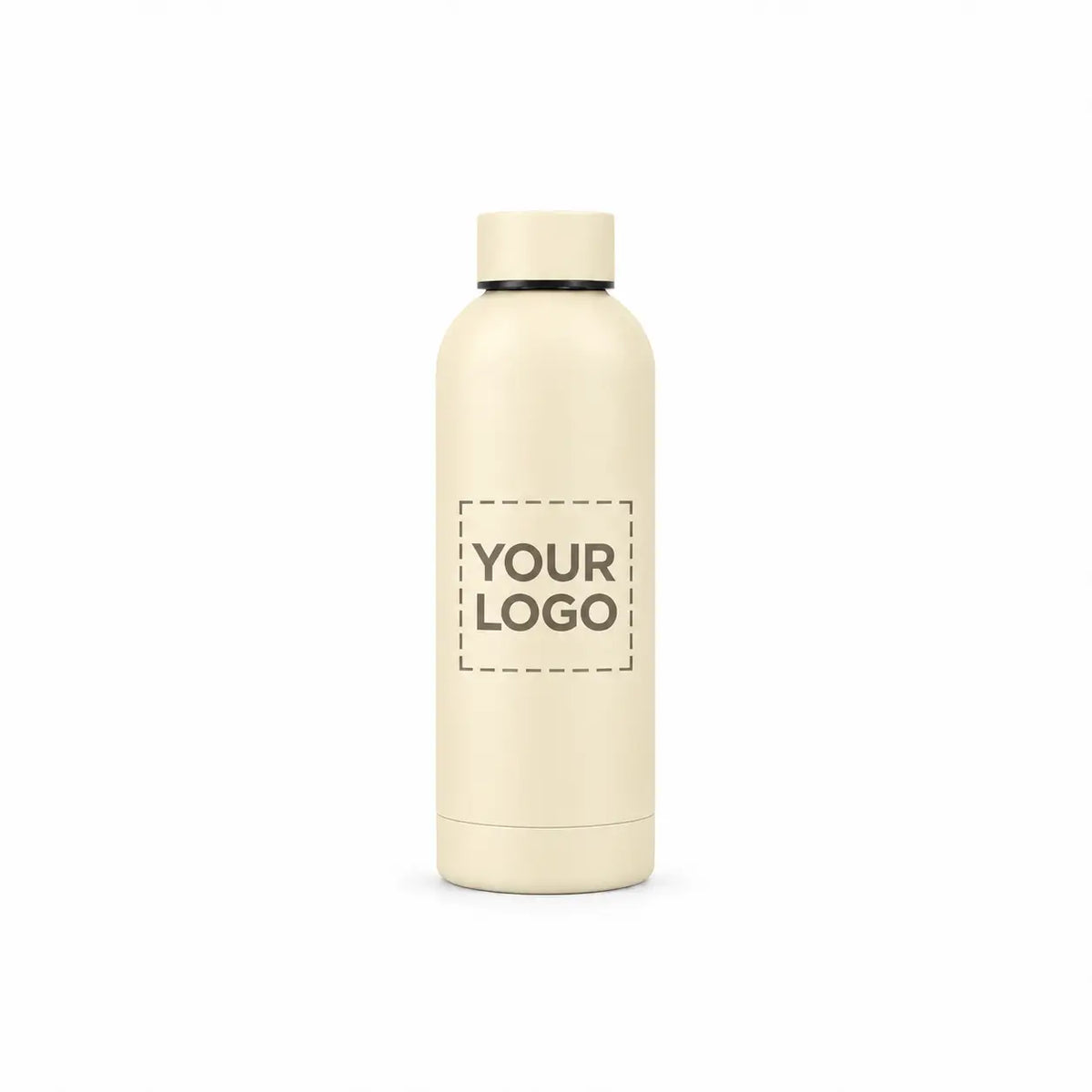 17 oz. cream white insulated water bottle custom logo