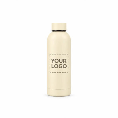 17 oz. cream white insulated water bottle custom logo