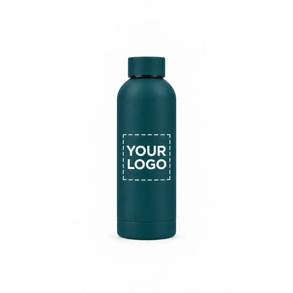 17 oz. dark green insulated water bottle custom logo