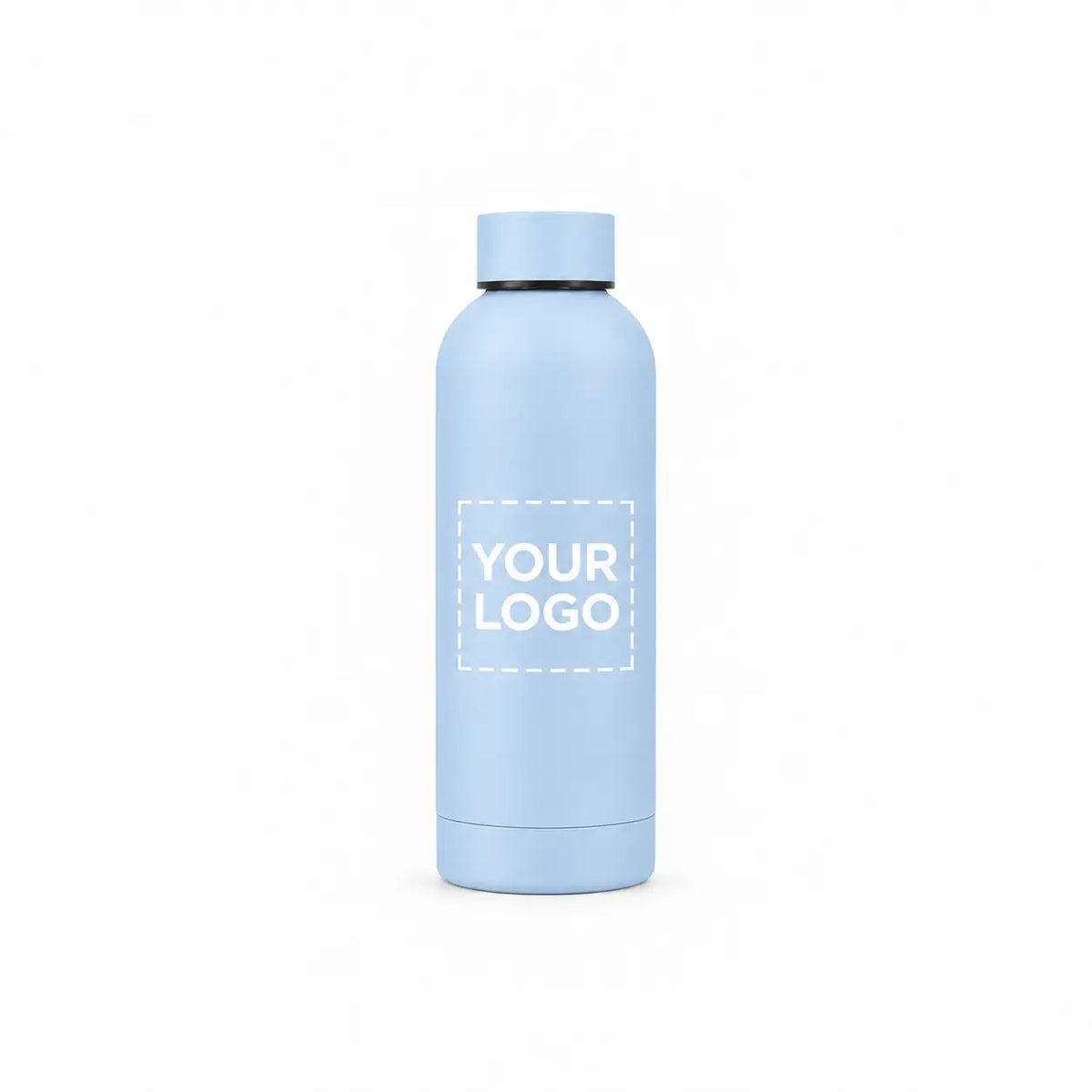17 oz. light blue insulated water bottle custom logo