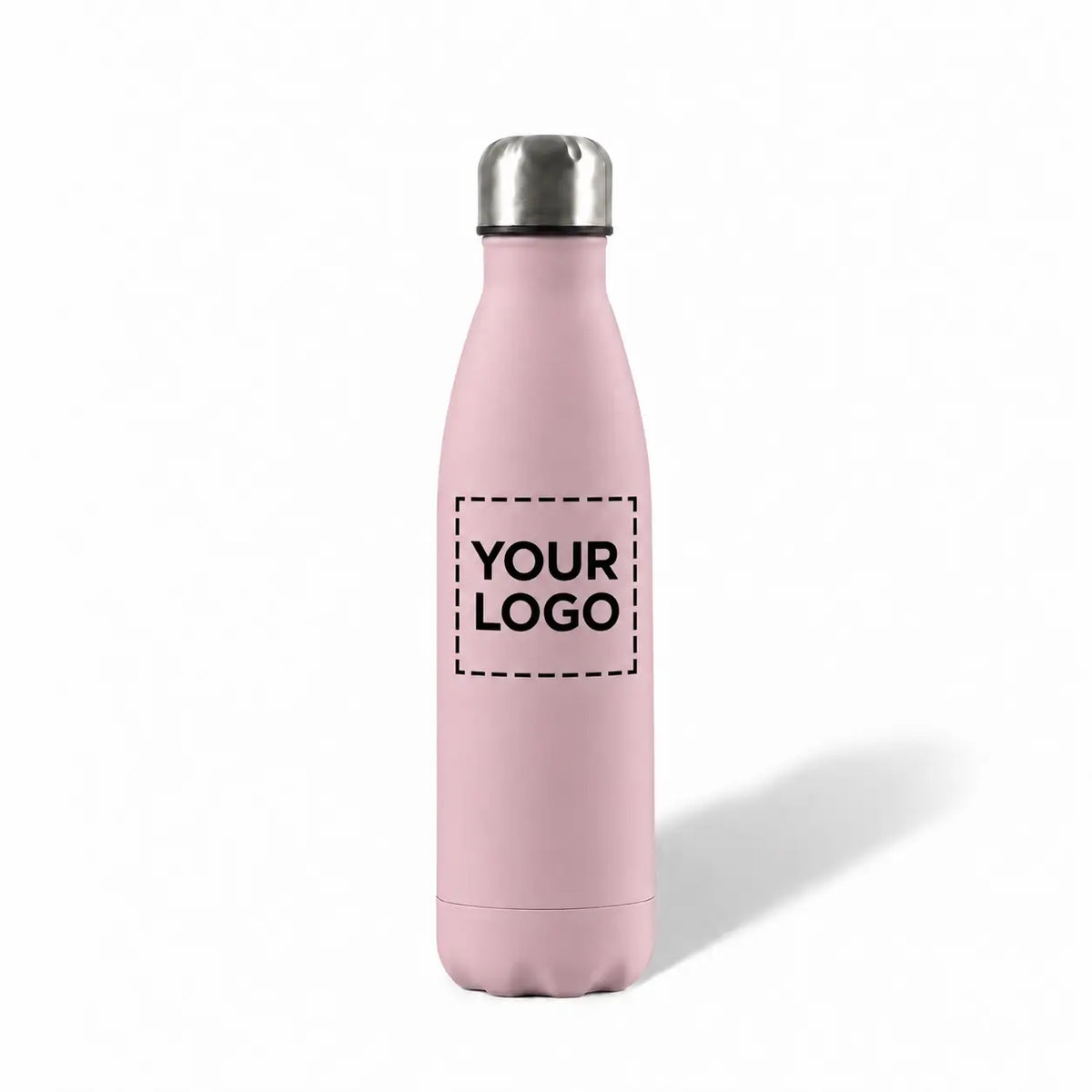 17 oz. pink stainless steel water bottle