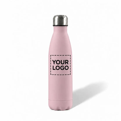17 oz. pink stainless steel water bottle