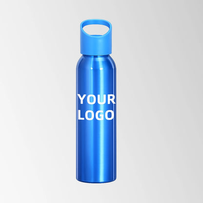 17 oz. Blue Aluminum Water Bottle with Carry Lid