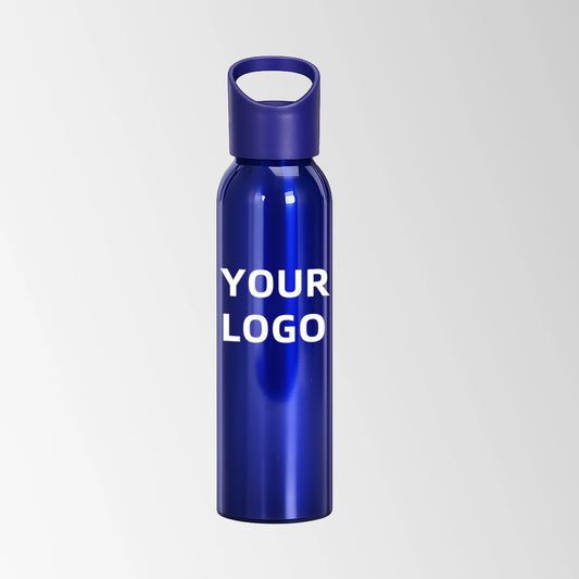17 oz. Dark Blue Aluminum Water Bottle with Carry Lid