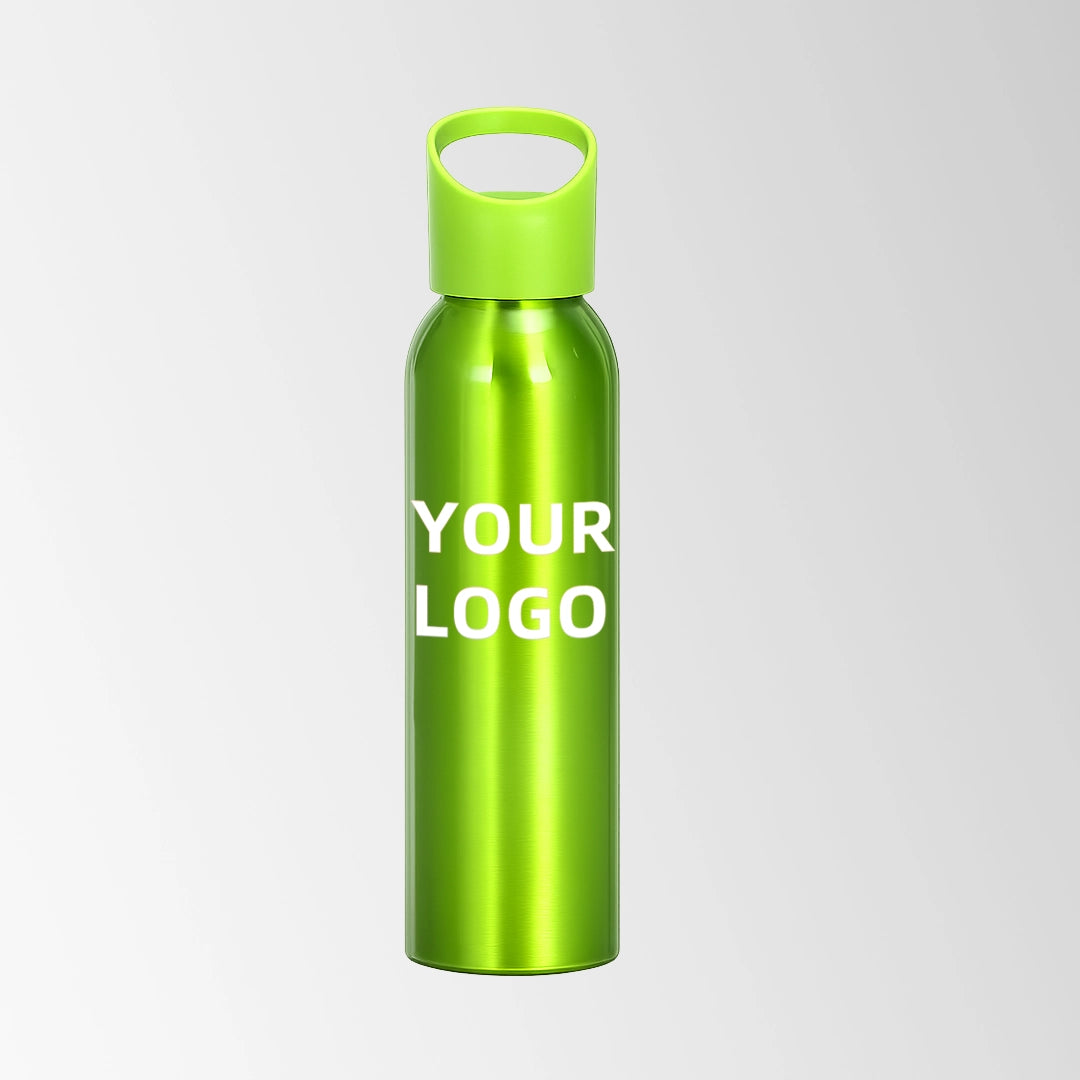 17 oz. Green Aluminum Water Bottle with Carry Lid