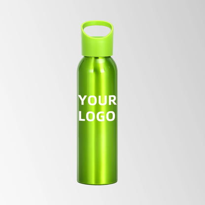 17 oz. Green Aluminum Water Bottle with Carry Lid
