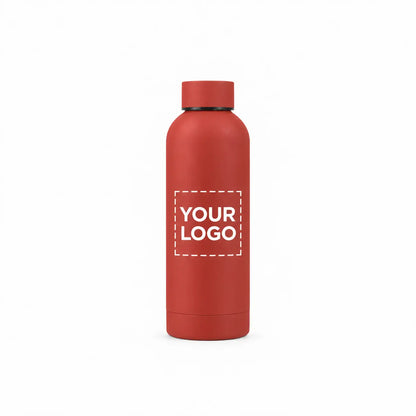 17oz. red insulated water bottle custom logo