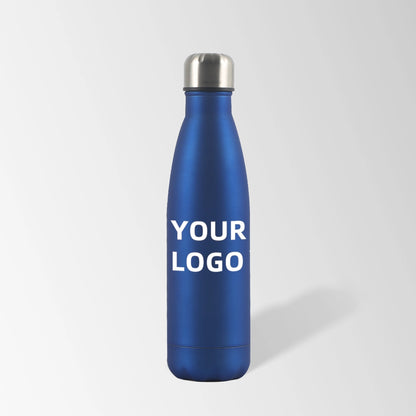 17 oz. charm blue cola-shaped stainless steel water bottle