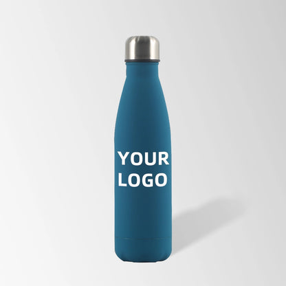 17 oz. deep sea blue cola-shaped stainless steel water bottle