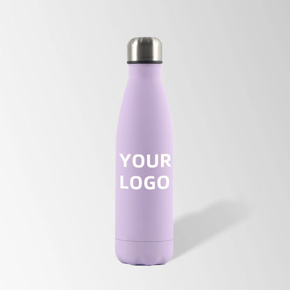17 oz. lavender purple cola-shaped stainless steel water bottle