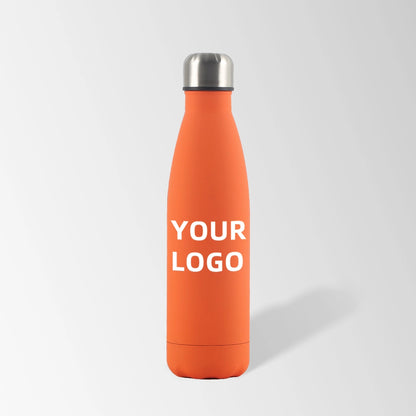 17 oz. orange cola-shaped stainless steel water bottle