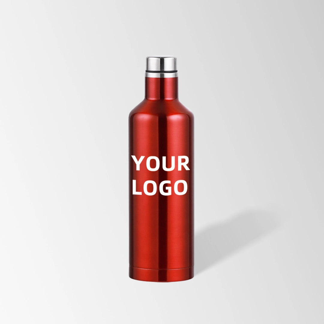 17 oz. red wine-shaped stainless steel water bottle