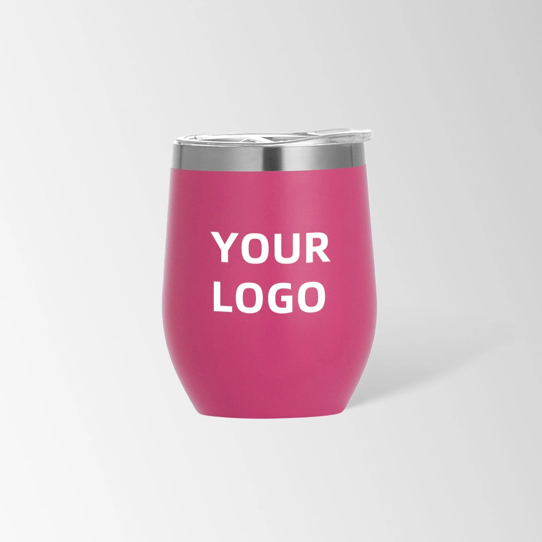 Rose red insulated wine tumbler custom logo