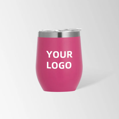 Rose red insulated wine tumbler custom logo