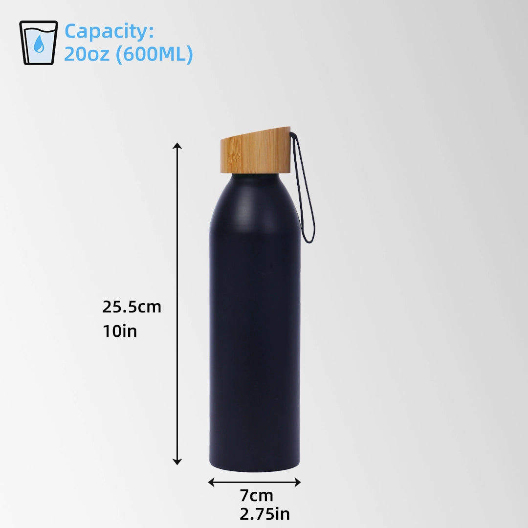 20 oz aluminum water bottle size and capacity chart