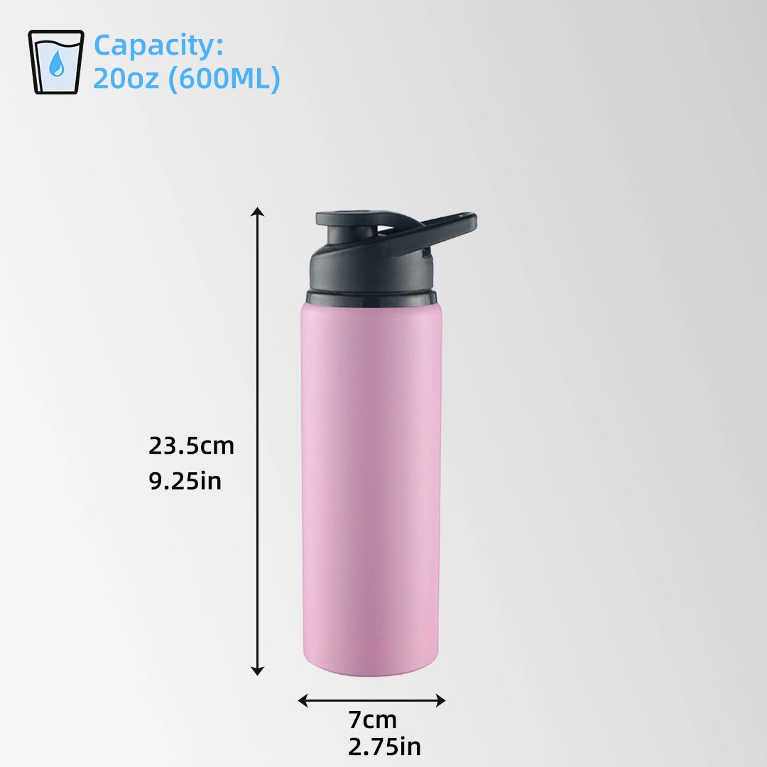 20 oz snap lid aluminum water bottle size and capacity chart