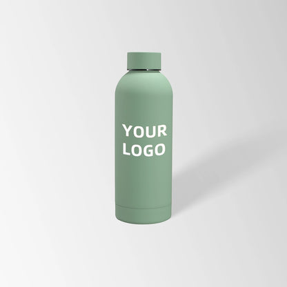 17 oz. Light green insulated water bottle custom logo