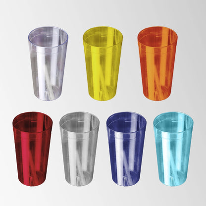 multi color SAN plastic tumblers collection