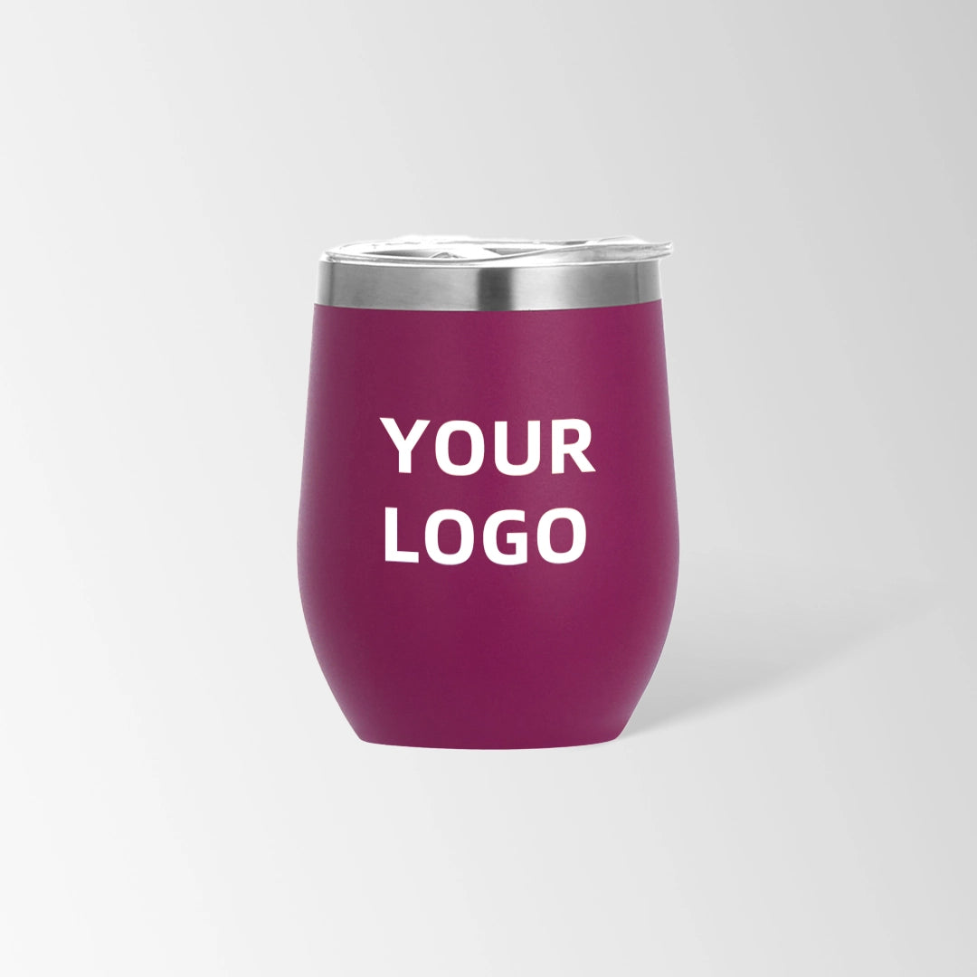 Deep purple insulated wine tumbler custom logo