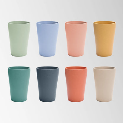 multi color slim wheat straw plastic cups collection