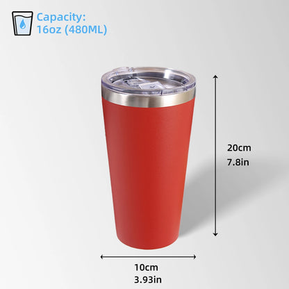 Double wall tumbler size and dimensions view