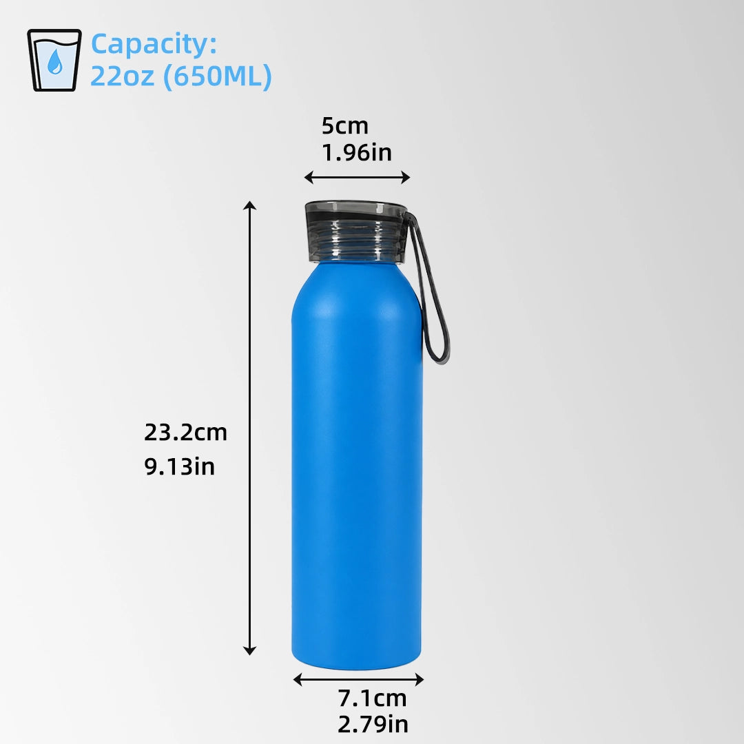 22 oz aluminum water bottle size and capacity chart