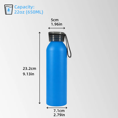 22 oz aluminum water bottle size and capacity chart