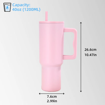 Pink tumbler size and dimensions view
