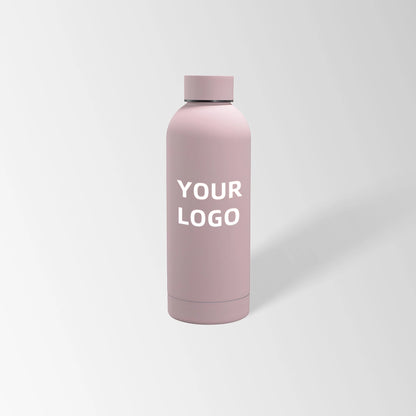 17 oz. Light pink insulated water bottle custom logo