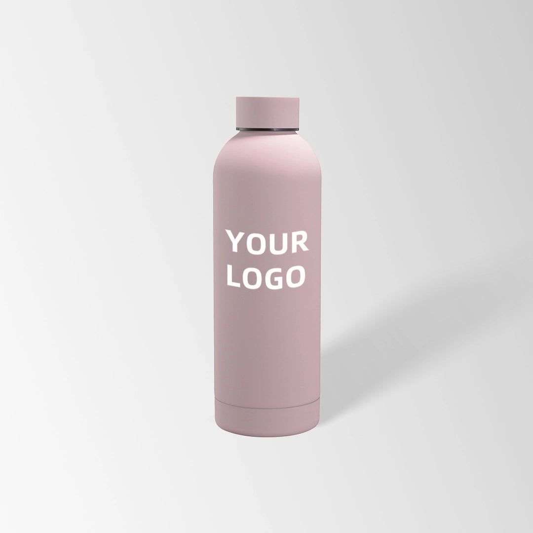 25 oz. Light pink insulated water bottle custom logo