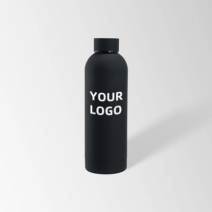 25 oz. Black insulated water bottle custom logo