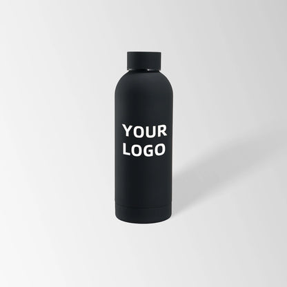 17 oz. Black insulated water bottle custom logo