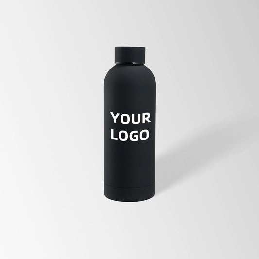 17 oz. Black insulated water bottle custom logo