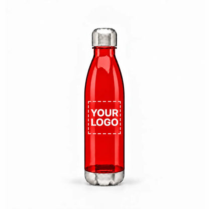 24 oz cola-shape plastic sports water bottle in red