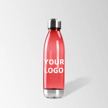 24 oz cola-shape plastic sports water bottle in red