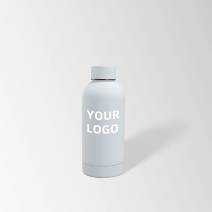 12 oz. White insulated water bottle custom logo