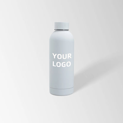 17 oz. White insulated water bottle custom logo