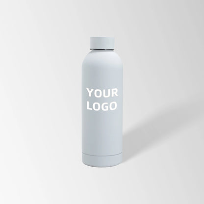 25 oz. White insulated water bottle custom logo